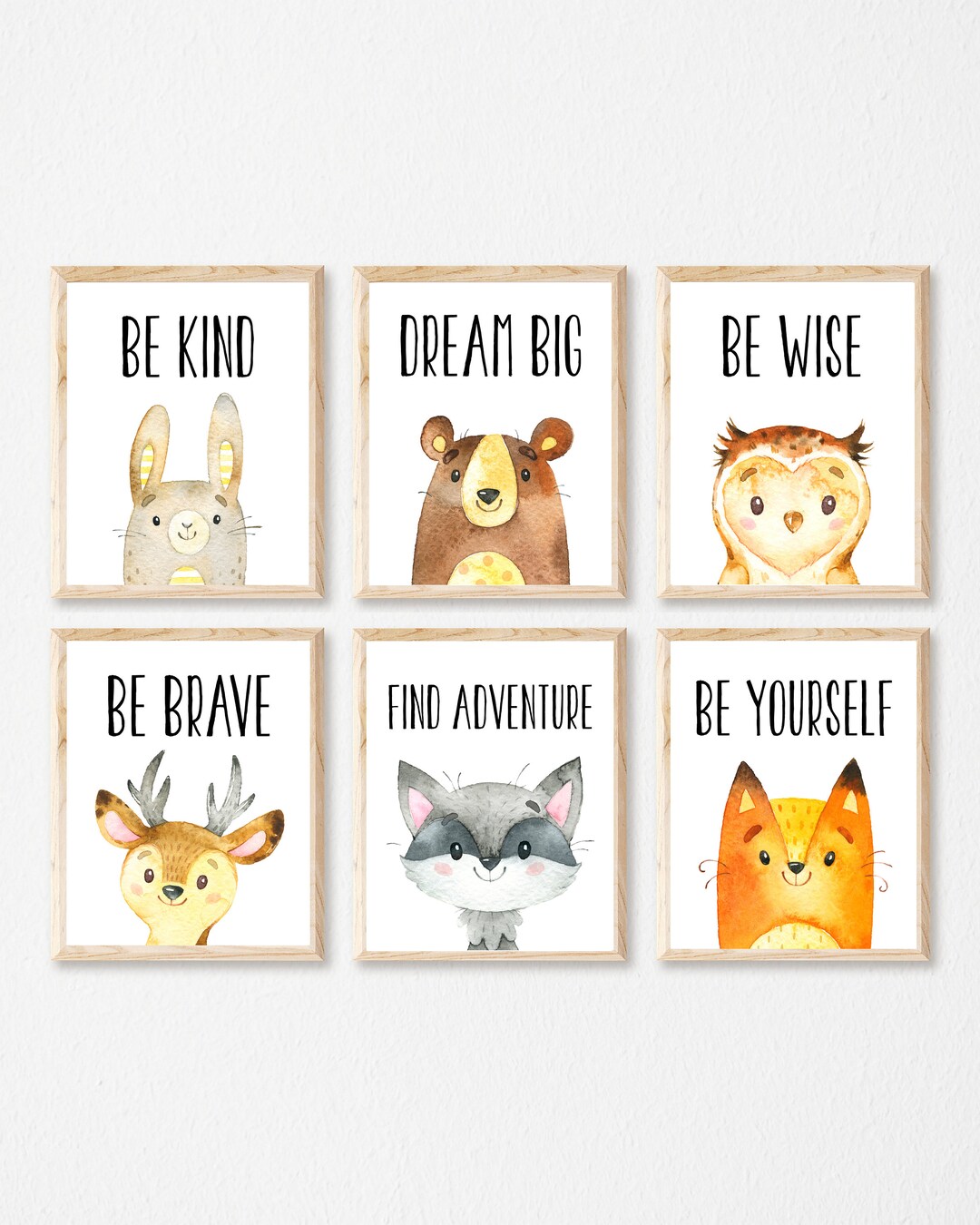 Nursery Wall Art Printables, DIGITAL DOWNLOAD, Woodland Nursery ...