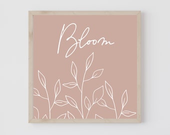 Bloom Printable, Botanical Print, Plant Printable, DIY Wall Art, Spring Printable, Spring Home Decor, Home Office Wall Art, Nursery Print