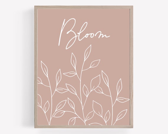 Bloom Printable Botanical Print Plant Printable DIY Wall | Etsy