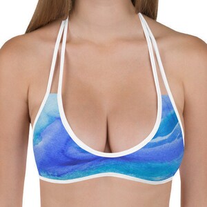 blue bathing suit top