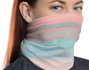 Pastel Goth Neck Gaiter, Washable Pastel Neck Gaiter, Face Mask Womens, Face Covering, Pink and Blue Bandana, Kawaii Gaitor