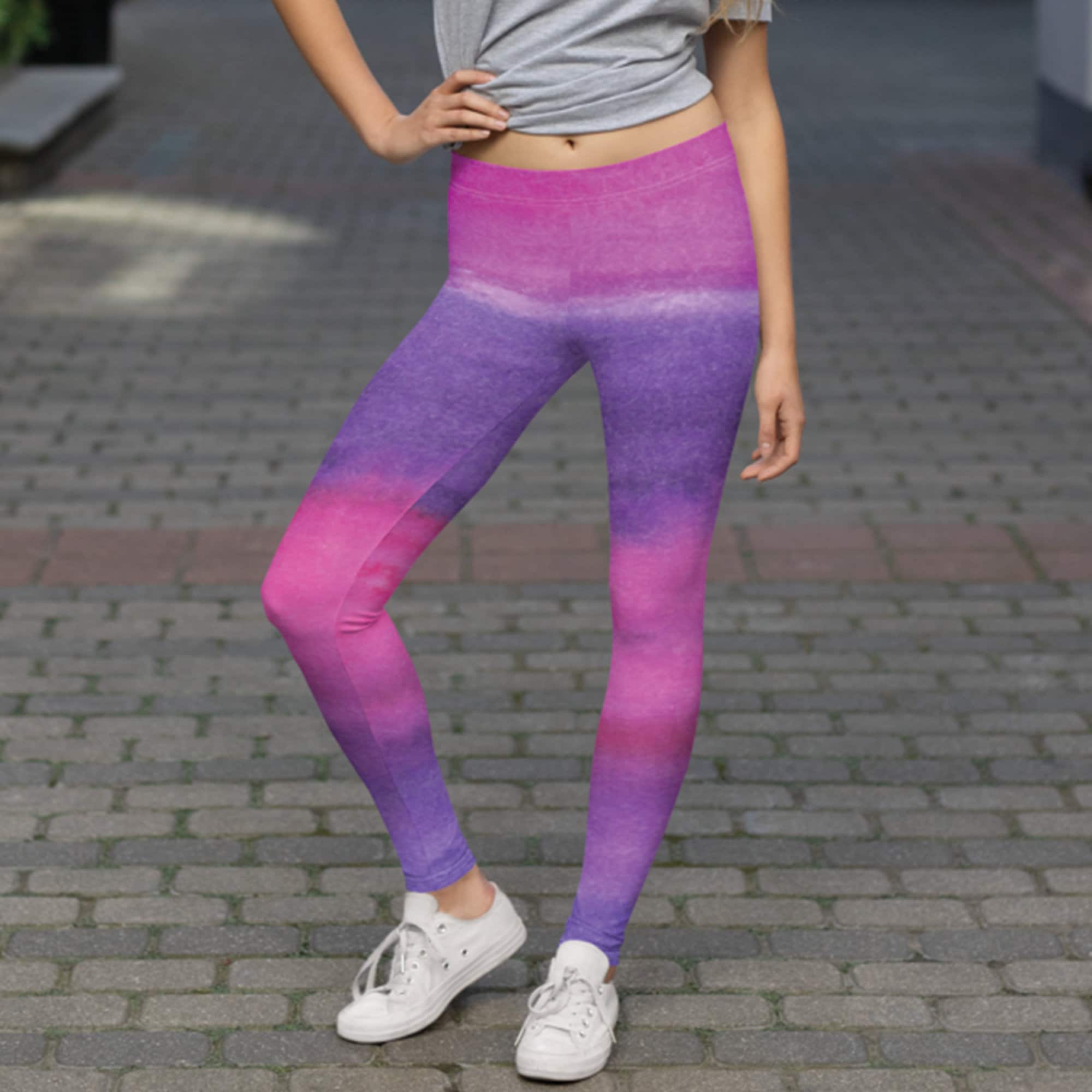 Fuchsia Purple Workout Leggings Womens 