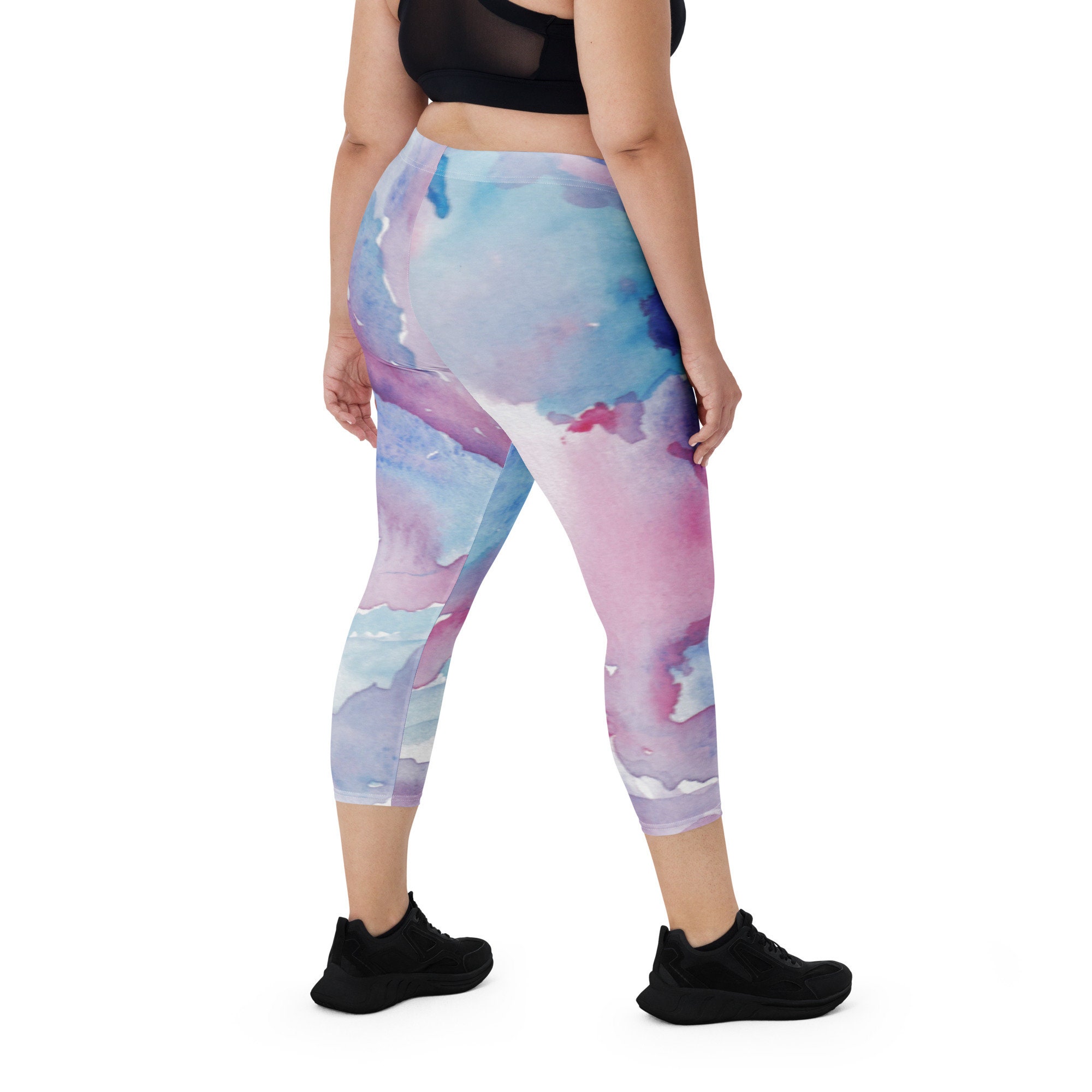 Buy Painted Capri Gym Leggings for Women, Workout Leggings Quick