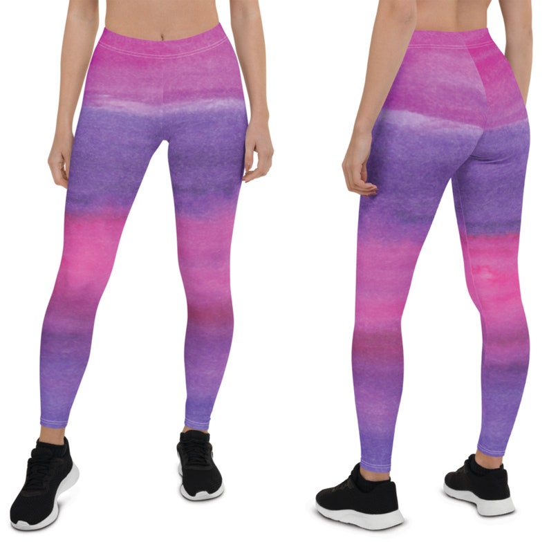 Fuschia Purple Workout Leggings Womens Activewear Purple