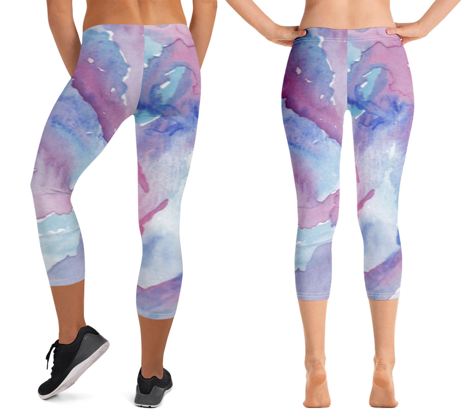 Painted Capri Gym Leggings for Women Workout Leggings Quick | Etsy