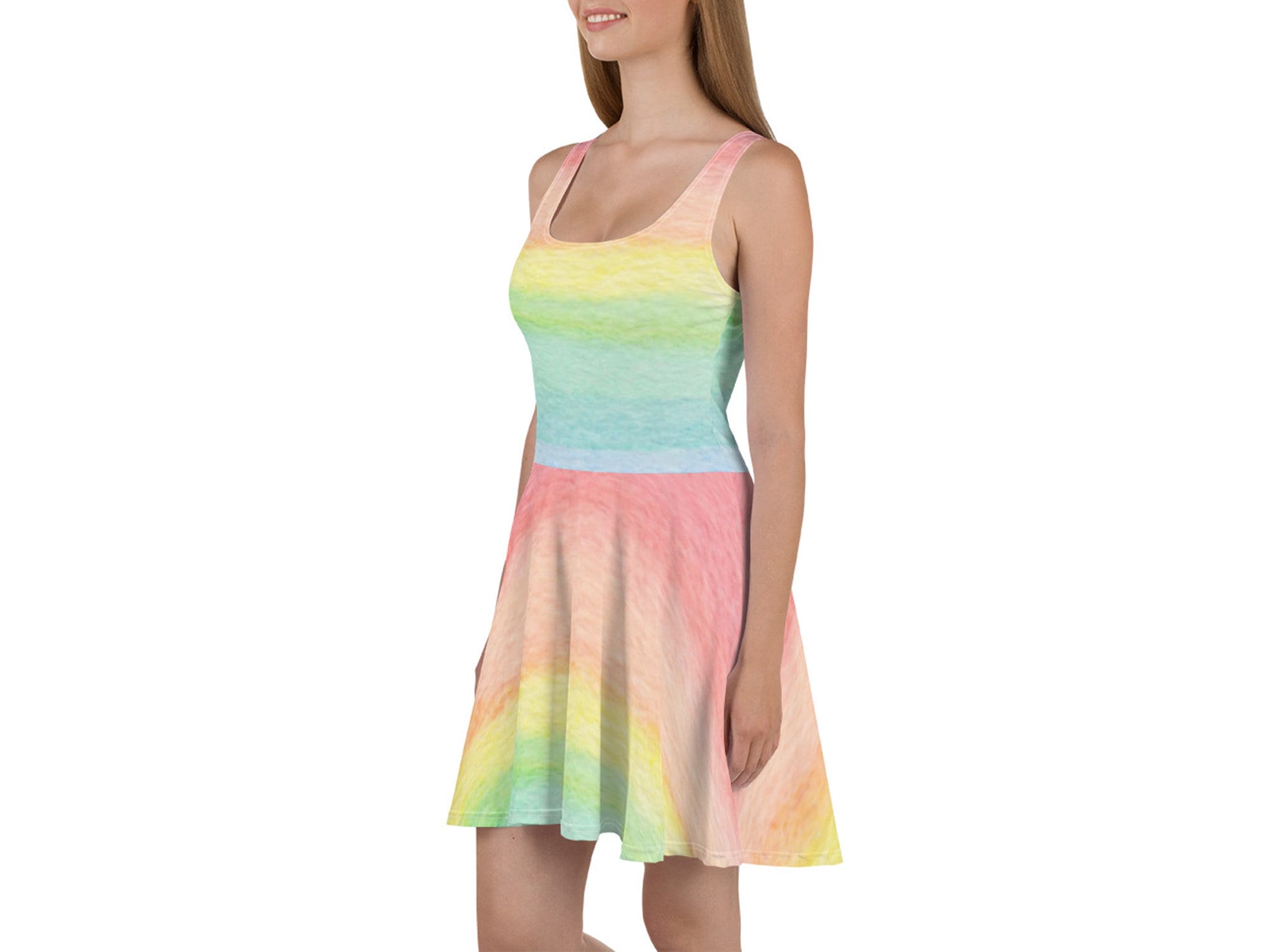 pastel rainbow dress womens