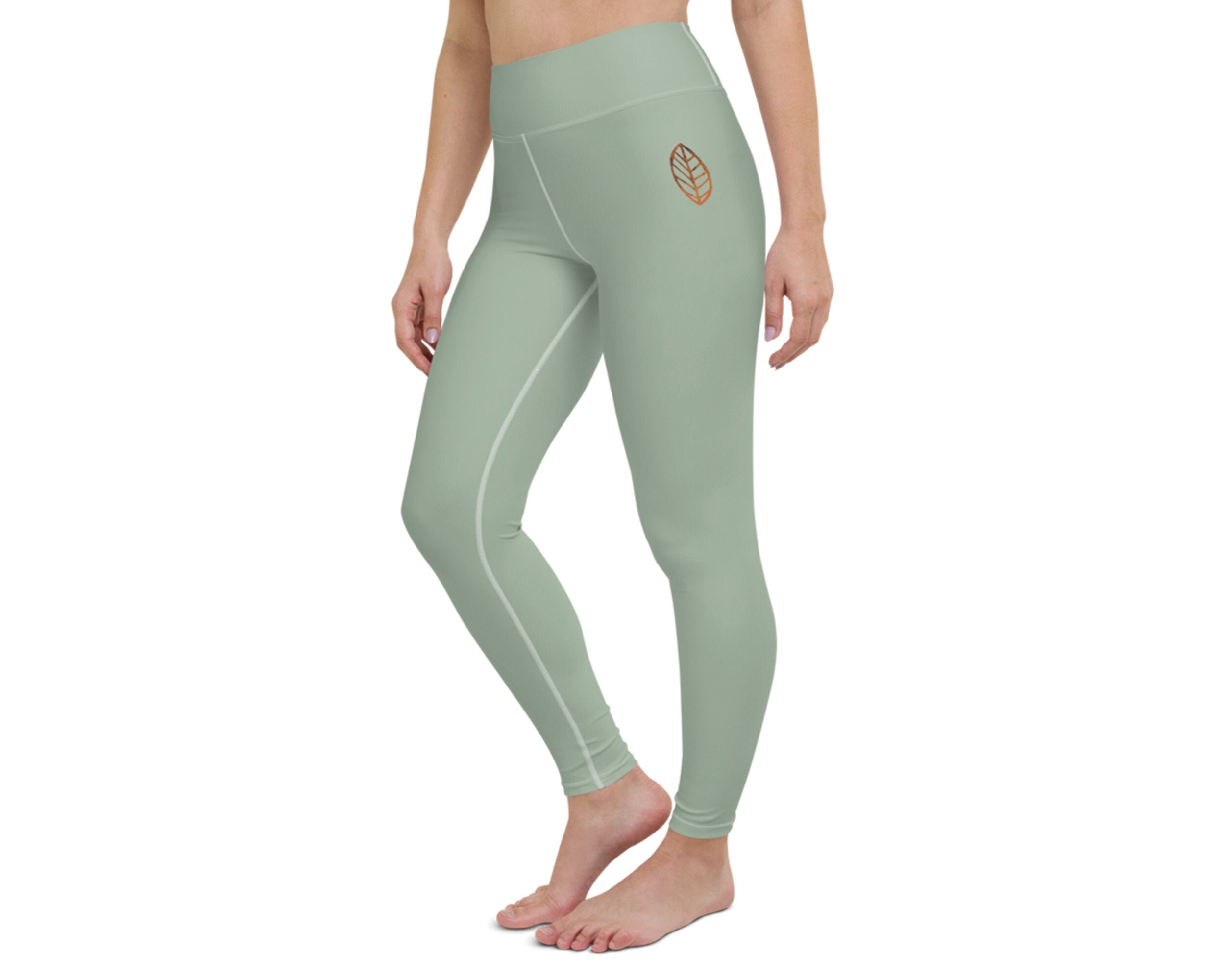 Sage Green Workout Leggings for Women 