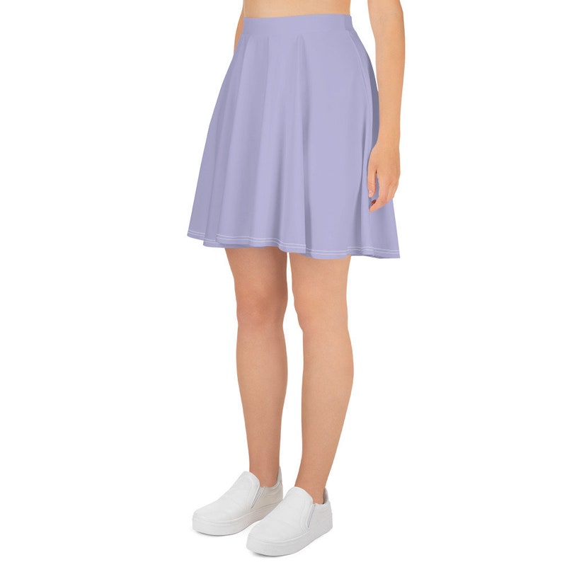 Pastel Purple Crop Top and Skirt Set, Matching Two-Piece Dress, Midi Skirt and Crop Top Set, Kawaii Purple Clothing for Women, Summer 2023 image 3