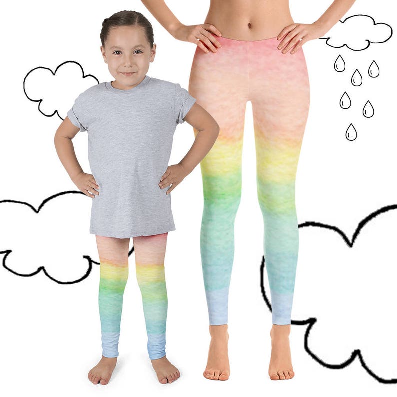 Maedchen Mutter Leggings Lutschen
