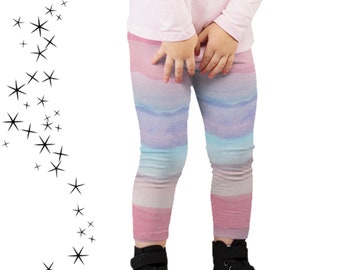 Pastel Unicorn Leggings for Girl, Toddler Baby Pants, Unicorn Birthday Party Outfit, Pink Purple Ombre Girls Leggings, Toddler Girl Gift