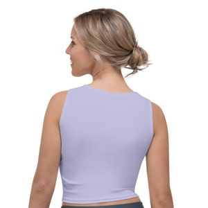 Pastel Purple Crop Top and Skirt Set, Matching Two-Piece Dress, Midi Skirt and Crop Top Set, Kawaii Purple Clothing for Women, Summer 2023 image 6