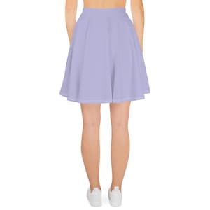 Pastel Purple Crop Top and Skirt Set, Matching Two-Piece Dress, Midi Skirt and Crop Top Set, Kawaii Purple Clothing for Women, Summer 2023 image 2