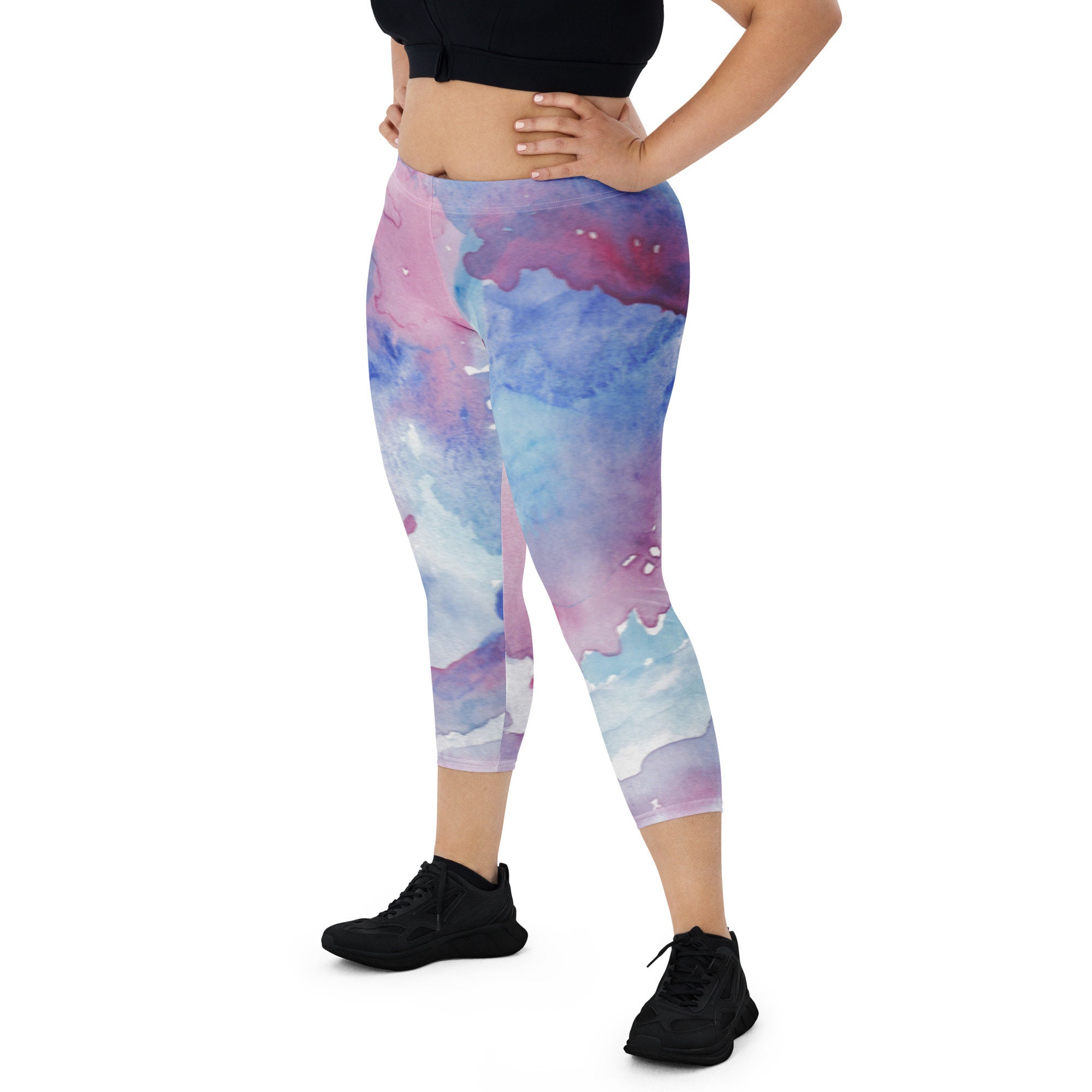 Buy Painted Capri Gym Leggings for Women, Workout Leggings Quick