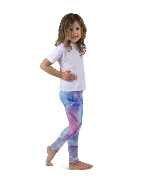 Art Leggings for Girl, Toddler Baby Yoga Pants, Handmade