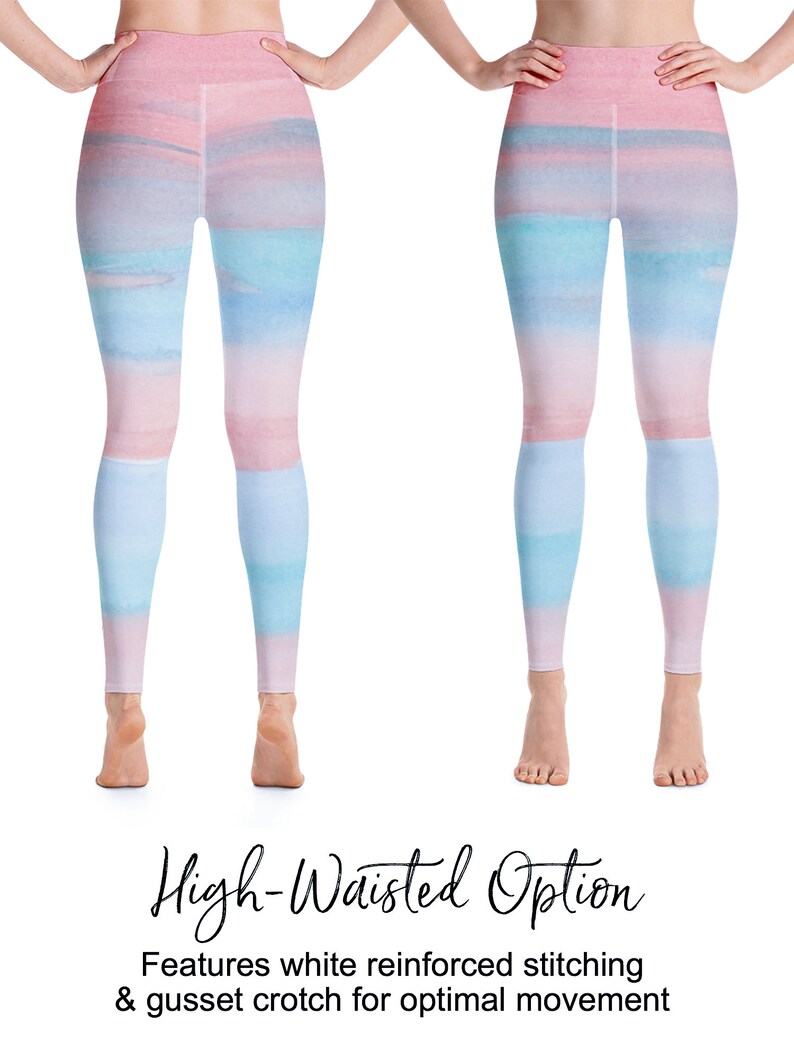 Pastel Workout Leggings Cute Kawaii Clothing Ombre Leggings Etsy
