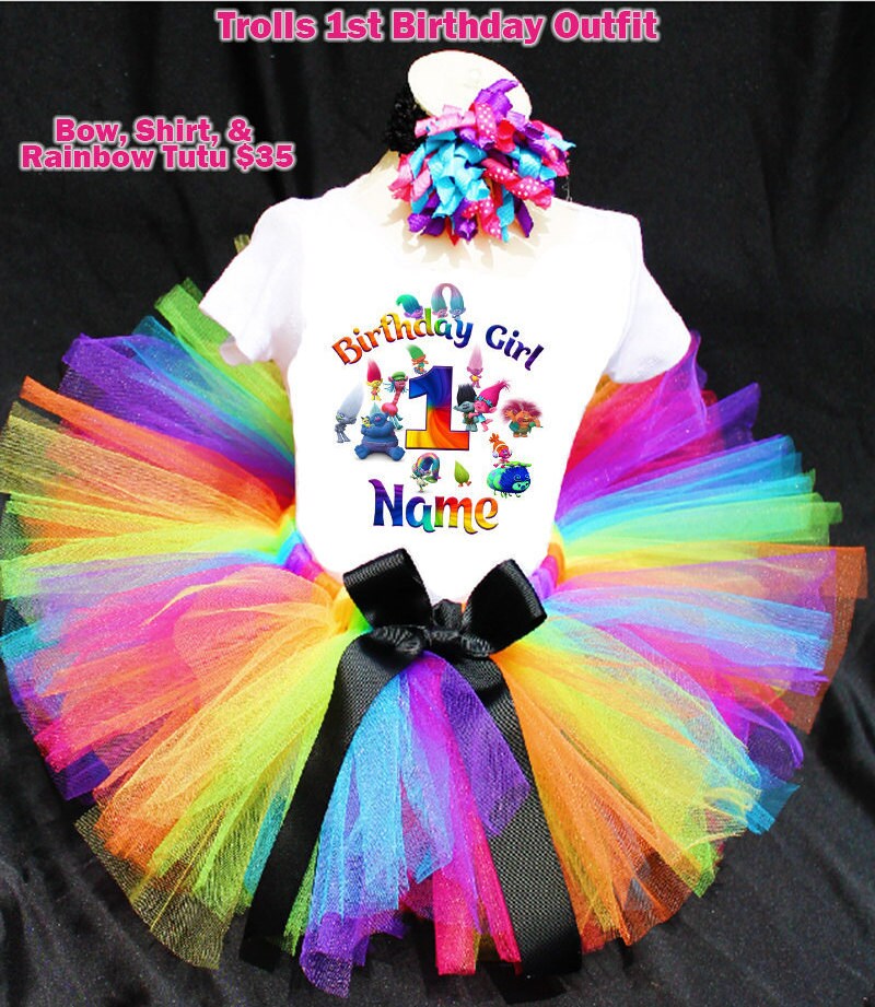 trolls tutu birthday outfit