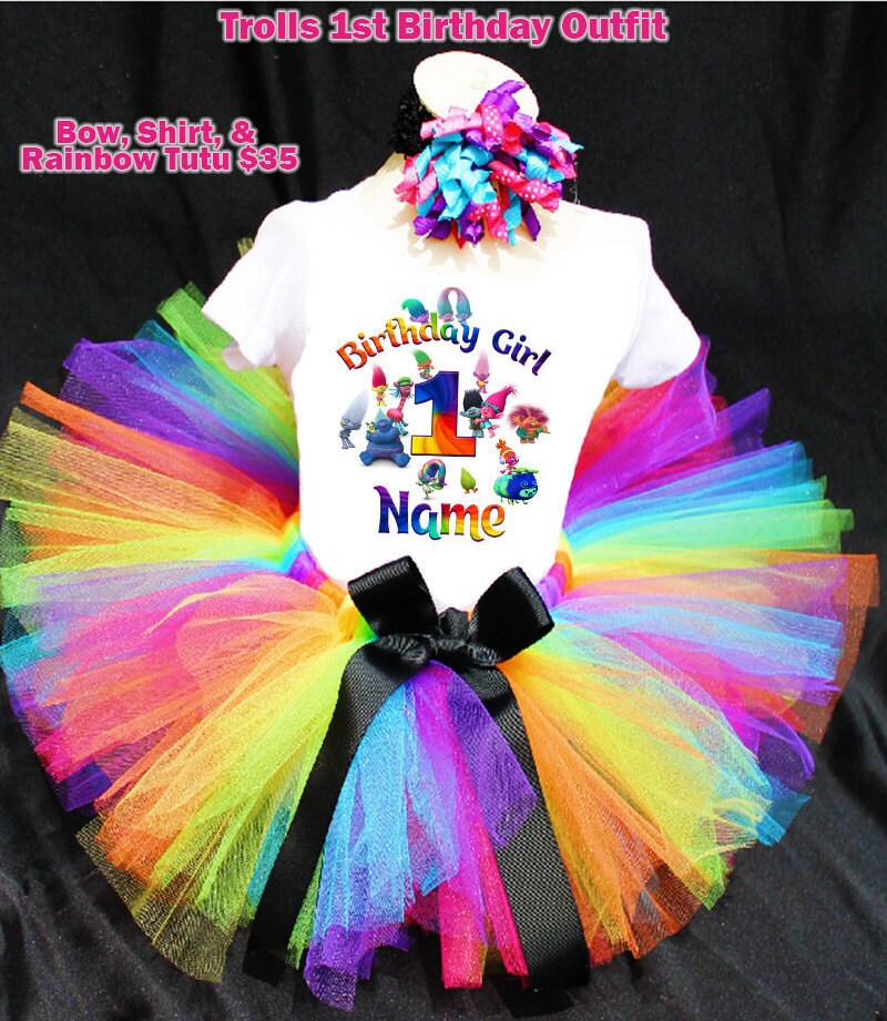 trolls 1st birthday outfit