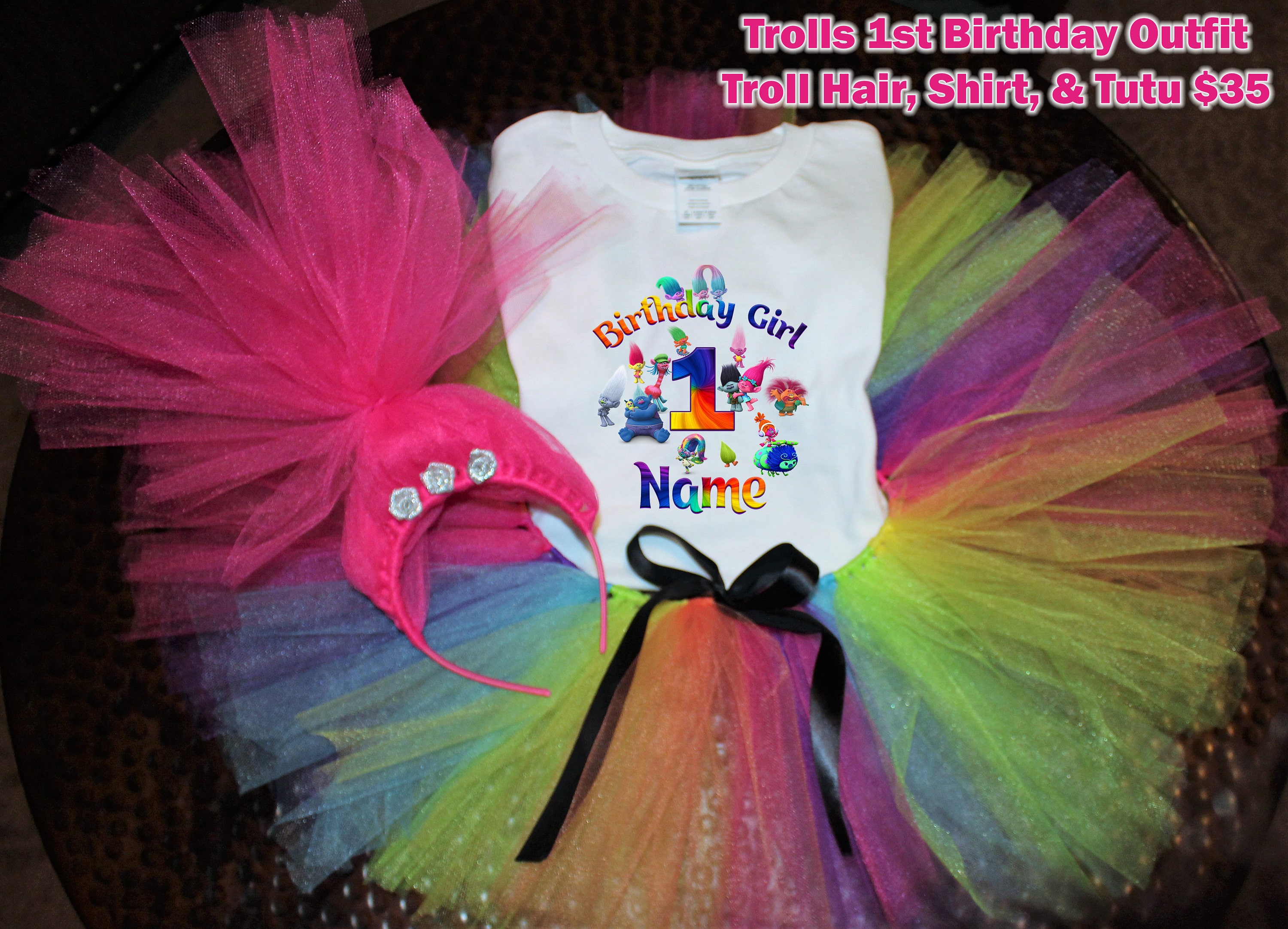 trolls tutu birthday outfit