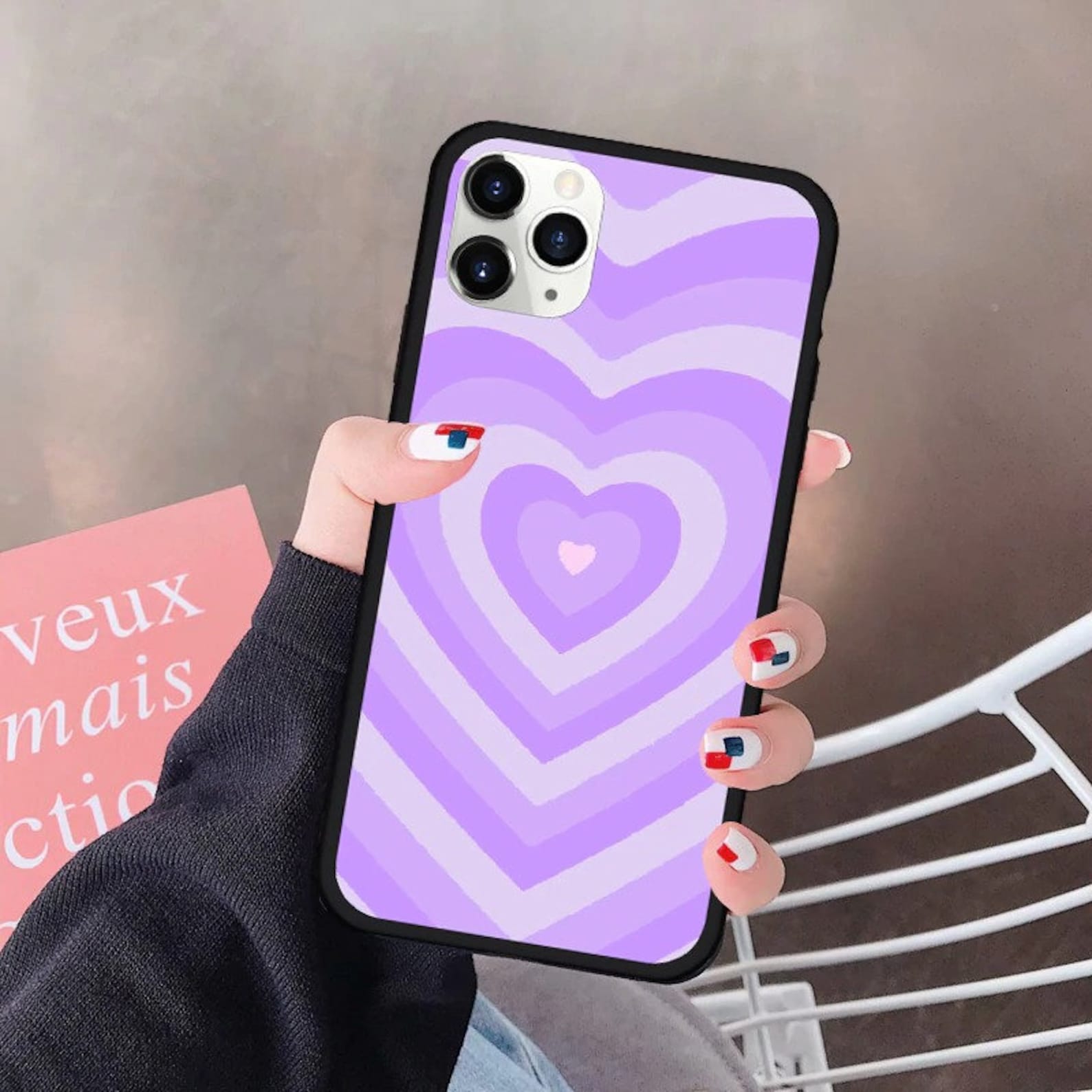 Herz-Telefon-Hülle Handytasche für iPhone 12 Mini 11 Pro X Xr | Etsy
