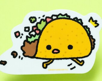 Autocollant en vinyle - Running Taco