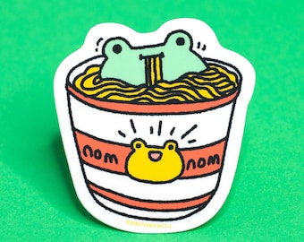Vinyl Sticker - Frog Instant Noodle