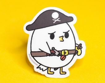 Sticker pirate poulet grincheux, Sticker poulet grincheux, Stickers amusants, Sticker pour ordinateur portable Poulet, Sticker pour ordinateur portable, Sticker pirate, Sticker mignon