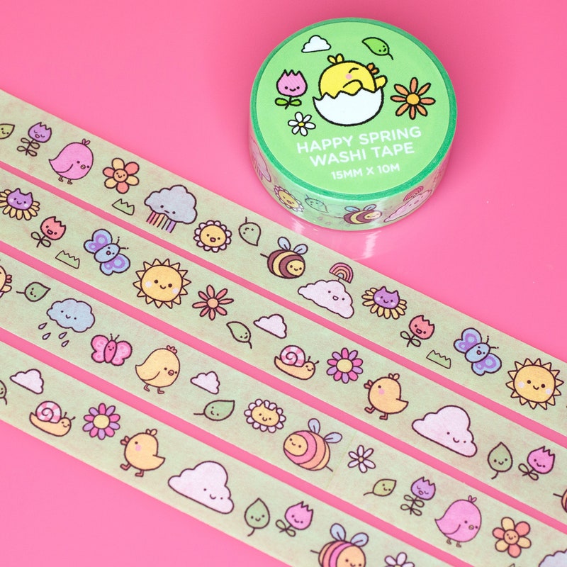 Green Spring Washi Tape - Etsy