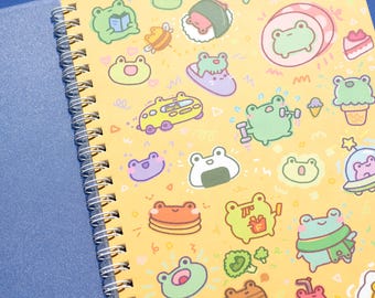 Chaos of Frogs Sticker Storage Book, Reusable Sticker Book, Sticker Collection Book, Sticker Keeper, Sticker Notebook, Sticker Album