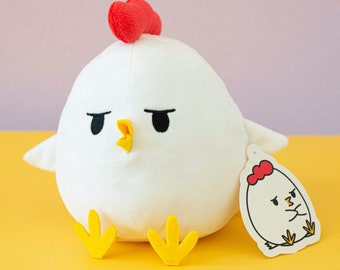 Grumpy Chicken Plushie, Chicken Plush, Chicken Stuffed Animal, Chicken Plush Toy, Chicken Plushie, Cute Plush, Cute Stuffed Animal