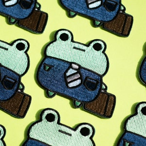 Iron On Patch Bizness Frog Frog Patch image 3