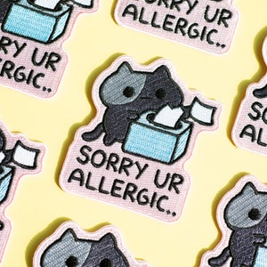 Iron-on Patch - Allergy Cat