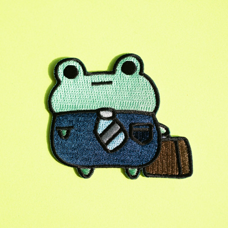 Iron On Patch Bizness Frog Frog Patch image 2
