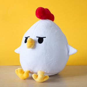 Grumpy Chicken Plush, An Original Character By Artist, Super Cute And Soft Chicken Stuffed Animal