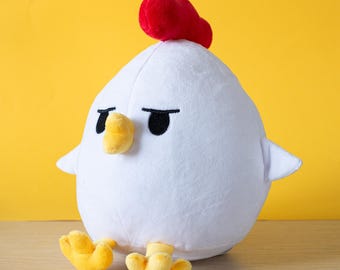Grumpy Chicken Plush: Original Character Stuffed Animal
