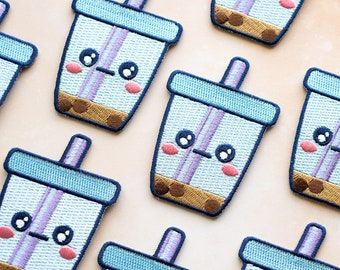 Iron-On Patch - Sad Boba Milk Tea