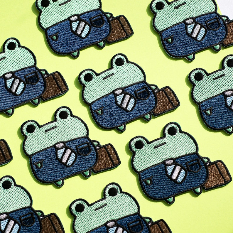 Iron On Patch Bizness Frog Frog Patch image 4