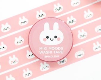 Washi Tape - Bunny Moods - 15mm x 10m