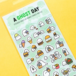 A Ghost Day Planner Sticker Sheet - 37 Individual Stickers
