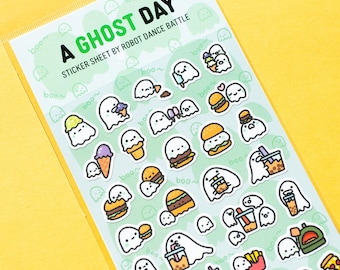 A Ghost Day Planner Sticker Sheet - 37 Individual Stickers