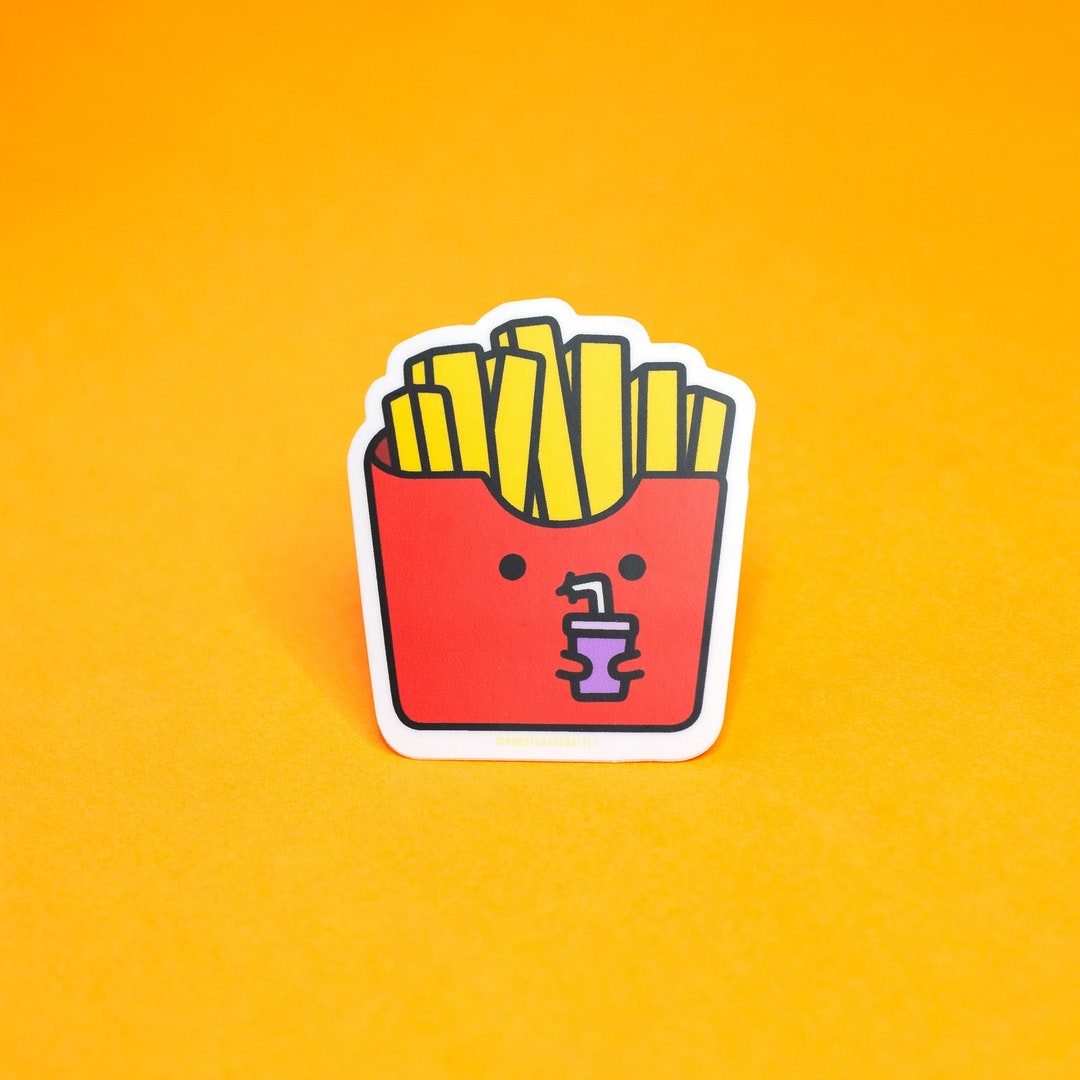Vinyl Sticker - Small Fry With Drink Sticker - Etsy