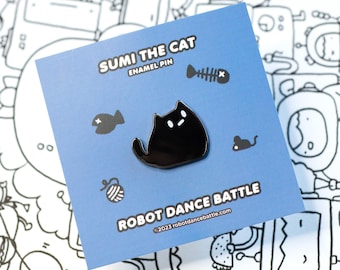 Sumi The Black Cat Enamel Pin