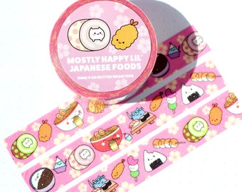 Glitter Washi Tape - Japanese Foods