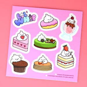 Vinyl Sticker Sheet - Lil&#39; Whip Cream On Desserts