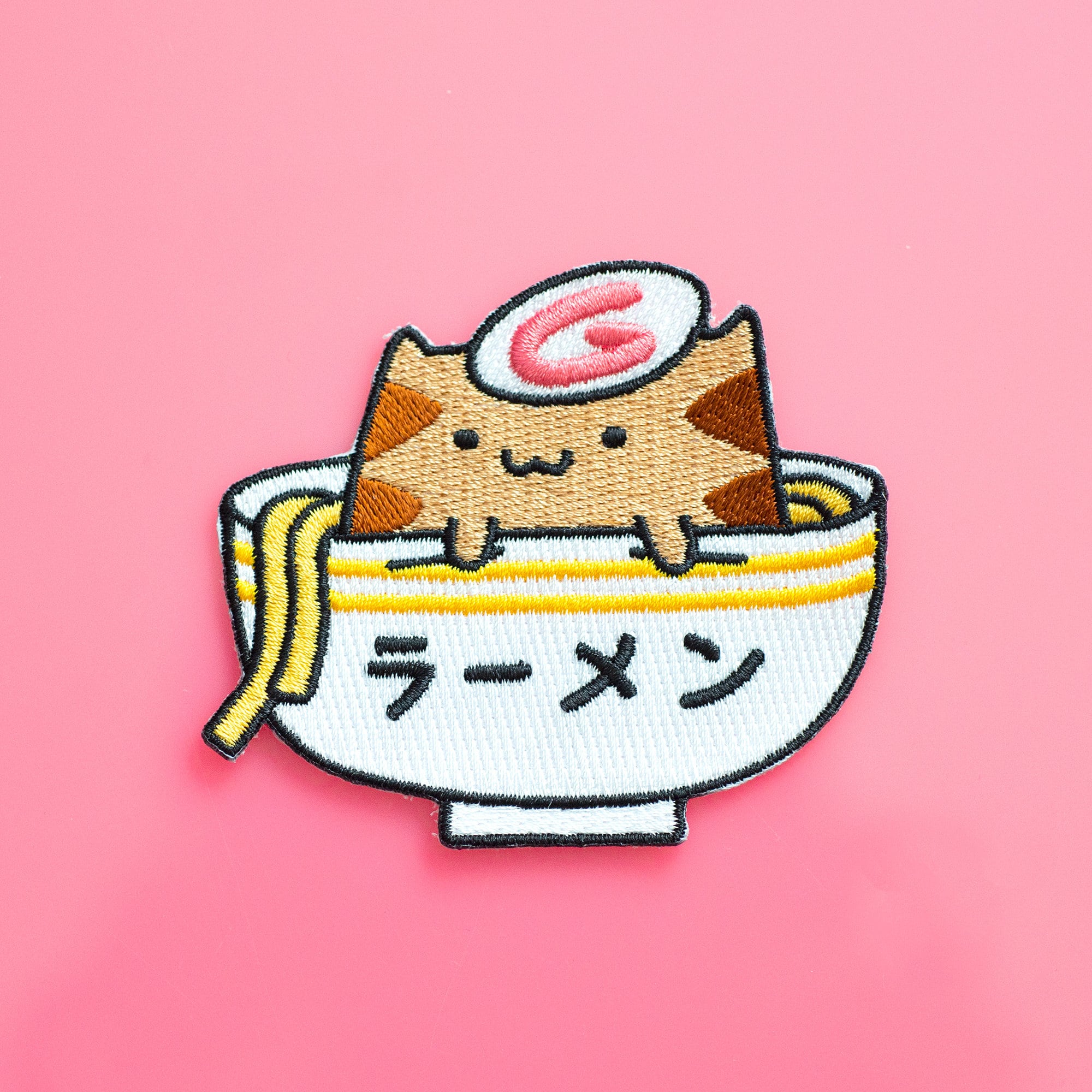 Ramen Cat Patch | Iron On Patch | Cute Catch Patch | Funny Cat Patch | Kawaii Patches | Embroidered Backpack Patch | Cat Food Patch