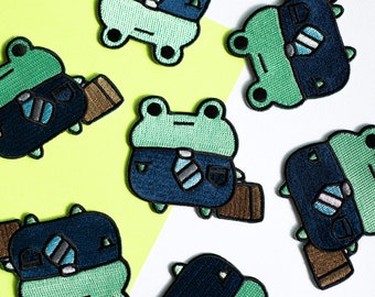 Bizness フロッグアイロンパッチ、かわいいフロッグアイロンパッチ