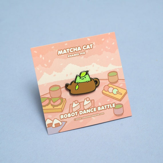 Tea Art Cat Enamel Pin Tea Art Cat Enamel Pin
