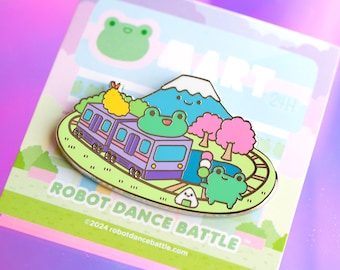 Épinglette grenouille voyage au Japon, épinglette grenouille, épinglette Japon, épinglette de voyage, épinglette grenouille mignonne, épinglette émaillée grenouille kawaii, amateurs de grenouilles, cadeau grenouille