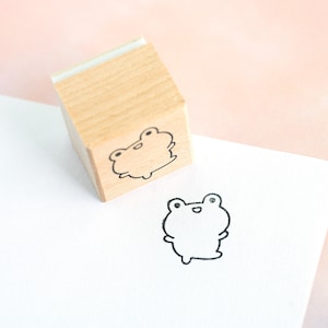 Timbre en bois de grenouille, timbre d’artisanat de grenouille, tampon en caoutchouc de grenouille, timbre de journalisation de grenouille, timbre de bloc de bois de grenouille, fourniture d’artisanat de grenouille