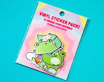 Froggy Vinyl Sticker Pack - 15 Designs