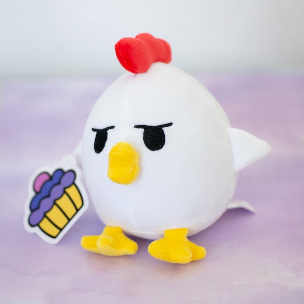 Small Grumpy Chicken Plush Toy, Chicken Plushie, Stuffed Chicken, Chicken Stuffed Animal, Chicken Stuffy, Soft Chicken Toy, Cute Plushy